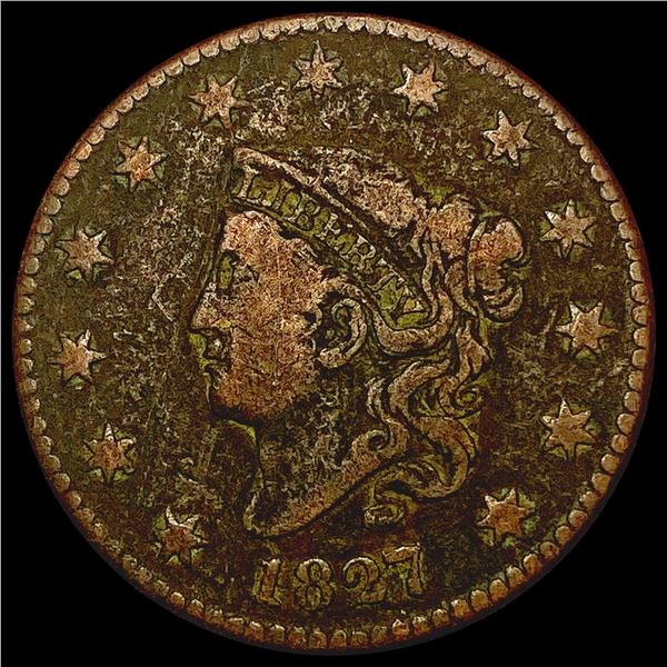 1827 Coronet Head Cent NICELY CIRCULATED