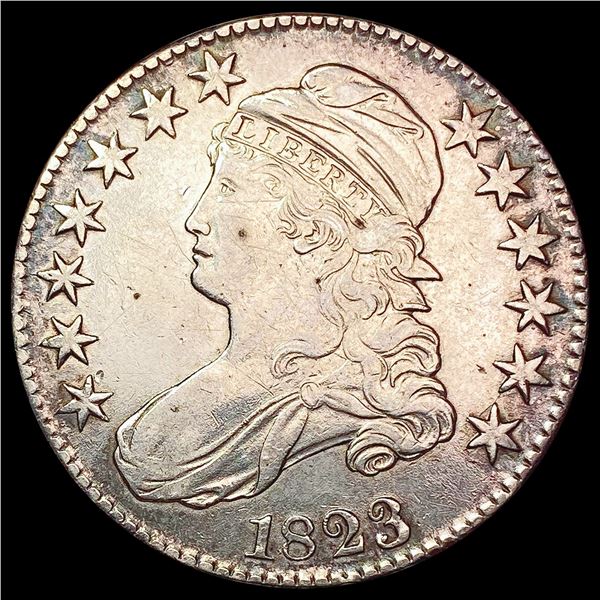 1823 Capped Bust Half Dollar NEARLY UNCIRCULATED