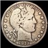 Image 1 : 1913 Barber Half Dollar NICELY CIRCULATED