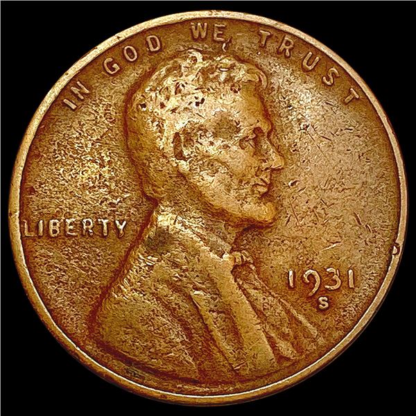 1931-S Wheat Cent CLOSELY UNCIRCULATED