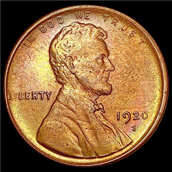 1920-S Wheat Cent CHOICE AU