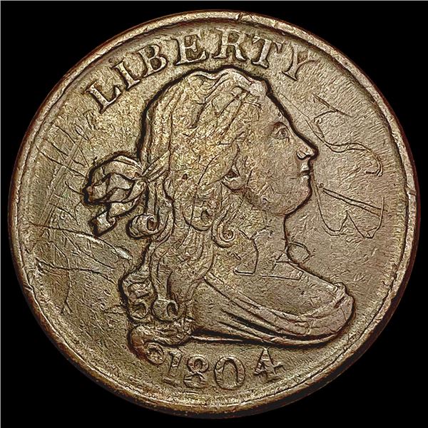 1804 Draped Bust Half Cent LIGHTLY CIRCULATED