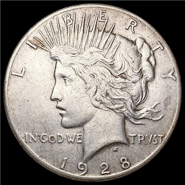 1928 Silver Peace Dollar CLOSELY UNCIRCULATED