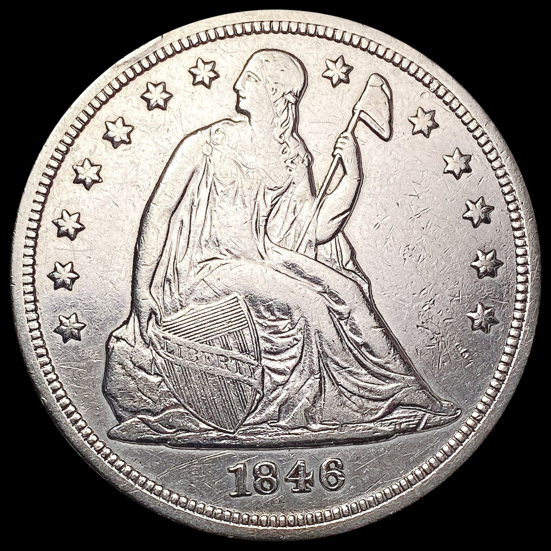 1846 Seated Liberty Dollar LIGHTLY CIRCULATED