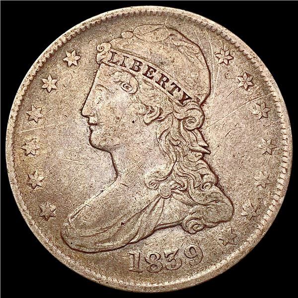 1839 Capped Bust Half Dollar LIGHTLY CIRCULATED