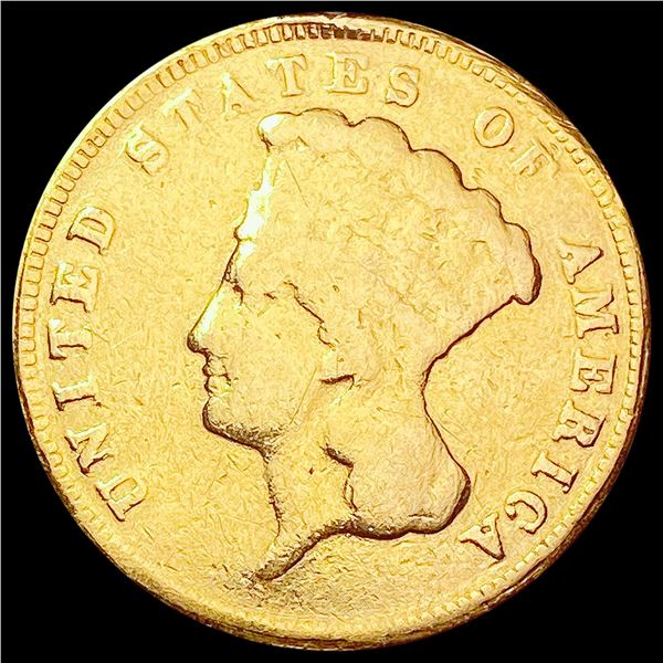 1874 $3 Gold Piece NICELY CIRCULATED