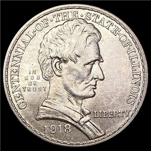 1918 Illinois Half Dollar CHOICE BU