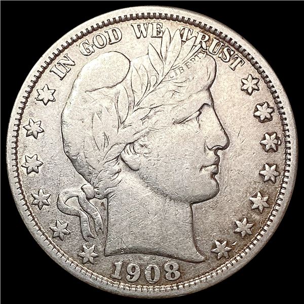 1908-D Barber Half Dollar LIGHTLY CIRCULATED