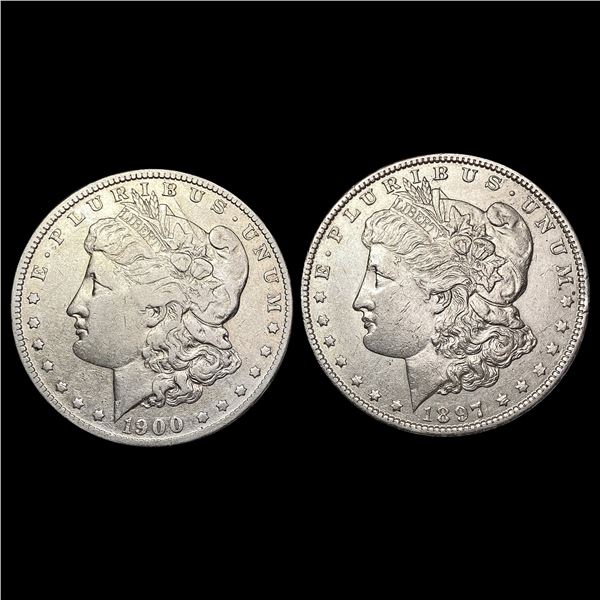 1897-1900 [2] Morgan Silver Dollar HIGH GRADE