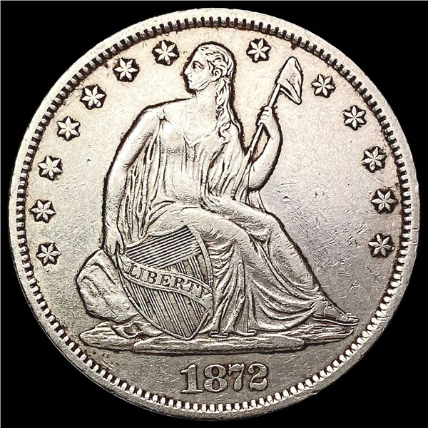 1872-S Seated Liberty Half Dollar CLOSELY UNCIRCUL