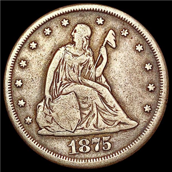 1875-CC Twenty Cent Piece NICELY CIRCULATED