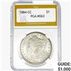 Image 1 : 1884-CC Morgan Silver Dollar PGA MS63