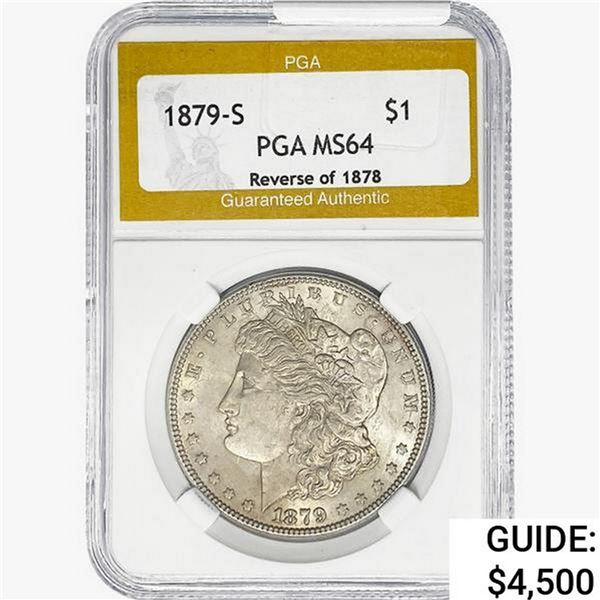 1879-S REV78 Morgan Silver Dollar PGA MS64