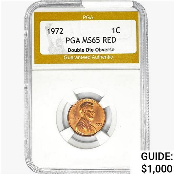 1972 Lincoln Memorial Cent PGA MS65 RED DDO