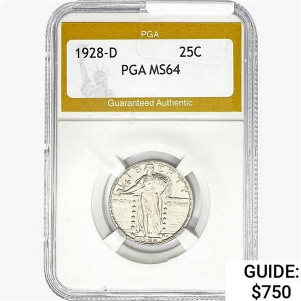 1928-D Standing Liberty Quarter PGA MS64