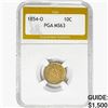 1854-O Seated Liberty Dime PGA MS63