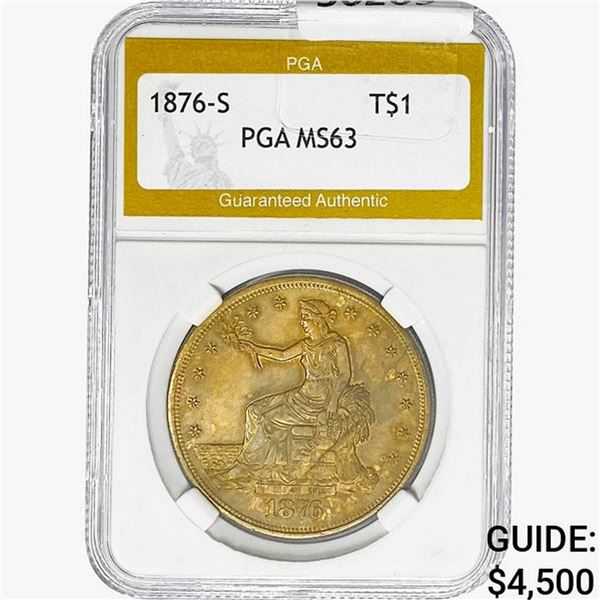 1876-S Silver Trade Dollar PGA MS63