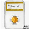 Image 1 : 1916-D Wheat Cent PGA MS67 RED
