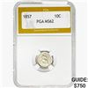 Image 1 : 1857 Seated Liberty Dime PGA MS62
