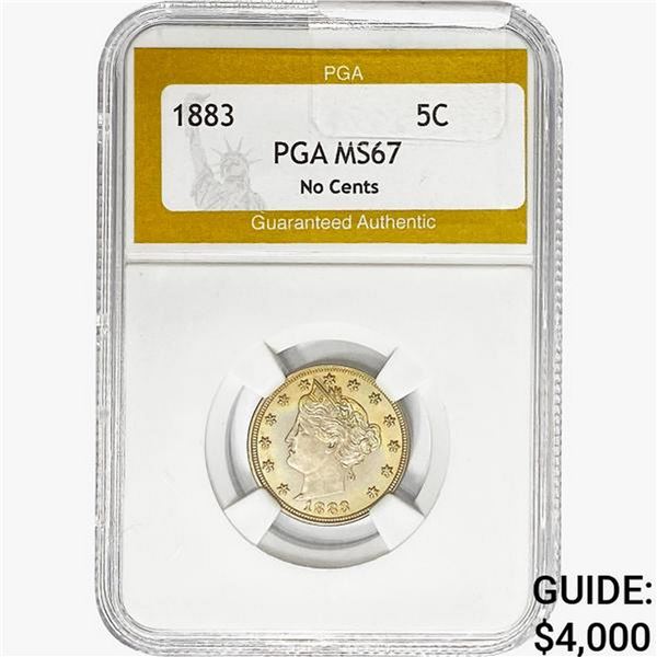 1883 Liberty Victory Nickel PGA MS67 NO CENTS