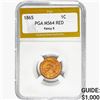 Image 1 : 1865 Indian Head Cent PGA MS64 RED, FANCY 5