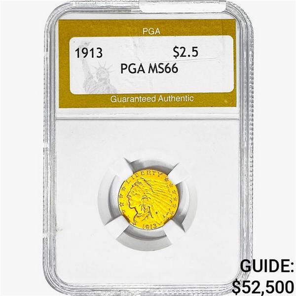 1913 $2.50 Gold Quarter Eagle PGA MS66