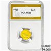 Image 1 : 1929 $2.50 Gold Quarter Eagle PGA MS65