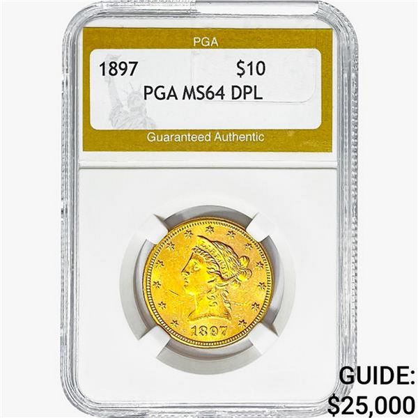 1897 $10 Gold Eagle PGA MS64 DPL