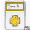 Image 1 : 1897 $10 Gold Eagle PGA MS64 DPL