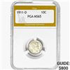 Image 1 : 1911-D Barber Dime PGA MS65