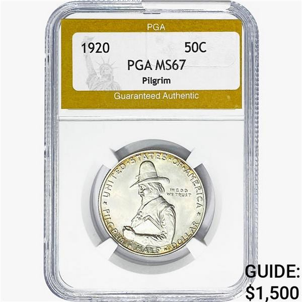 1920 Pilgrim Half Dollar PGA MS67