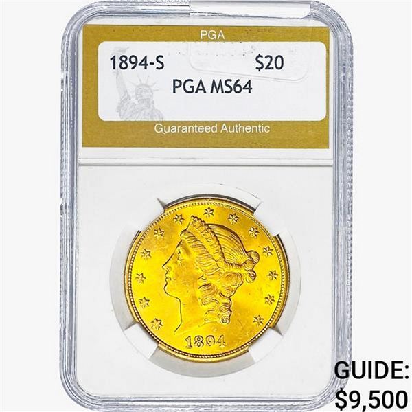 1894-S $20 Gold Double Eagle PGA MS64