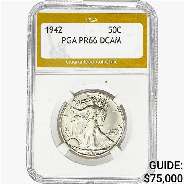 1942 Walking Liberty Half Dollar PGA PR66 DCAM