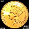 Image 1 : 1889 $3 Gold Piece CHOICE BU