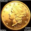 Image 1 : 1876-CC $20 Gold Double Eagle CHOICE BU+