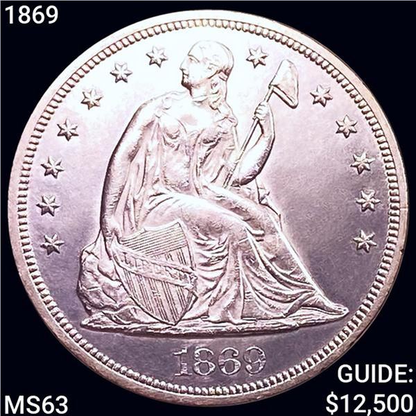 1869 Seated Liberty Dollar CHOICE BU