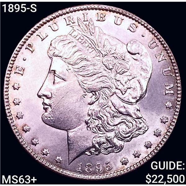 1895-S Morgan Silver Dollar CHOICE BU+