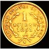 Image 2 : 1851-C Rare Gold Dollar CHOICE AU