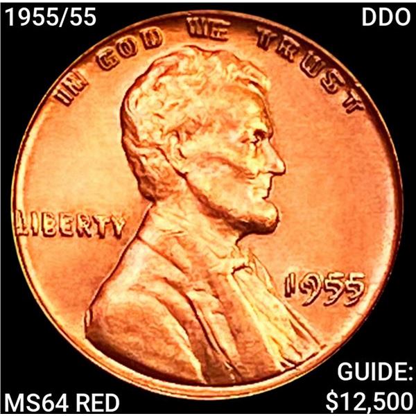 1955/55 DDO Wheat Cent CHOICE BU RD