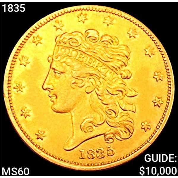 1835 $5 Gold Half Eagle UNCIRCULATED