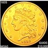 Image 1 : 1835 $5 Gold Half Eagle UNCIRCULATED