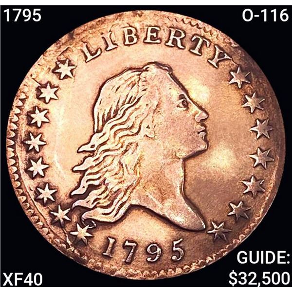 1795 O-116 Flowing Hair Half Dollar NEARLY UNCIRCULATED