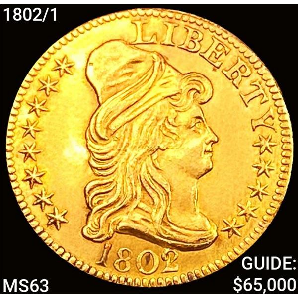 1802/1 $5 Gold Half Eagle CHOICE BU
