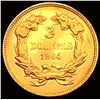 Image 2 : 1864 $3 Gold Piece CHOICE AU