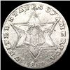 1858 Silver Three Cent CHOICE AU