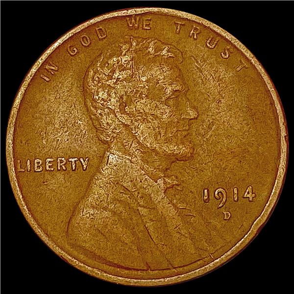 1914-D Wheat Cent LIGHTLY CIRCULATED