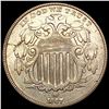 1867 No Rays Shield Nickel CHOICE AU