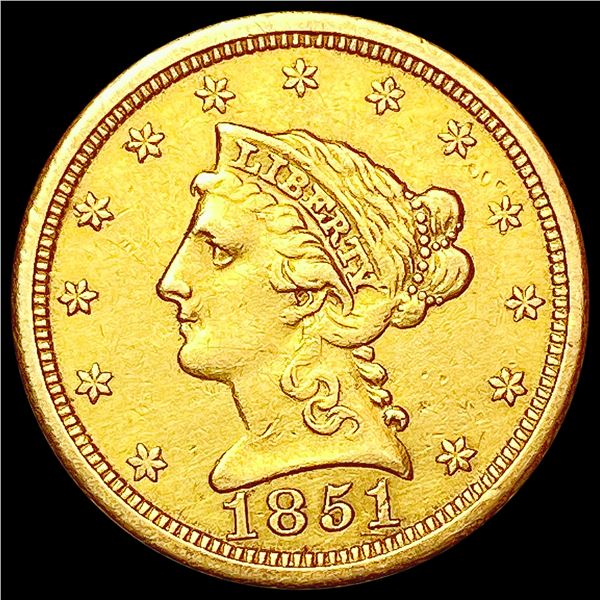 1851-O $2.50 Gold Quarter Eagle CLOSELY UNCIRCULAT