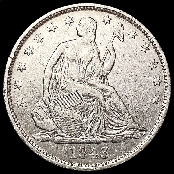 1843-O Seated Liberty Half Dollar CHOICE AU