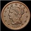 1857 Lg. Dt. Braided Hair Large Cent CLOSELY UNCIR